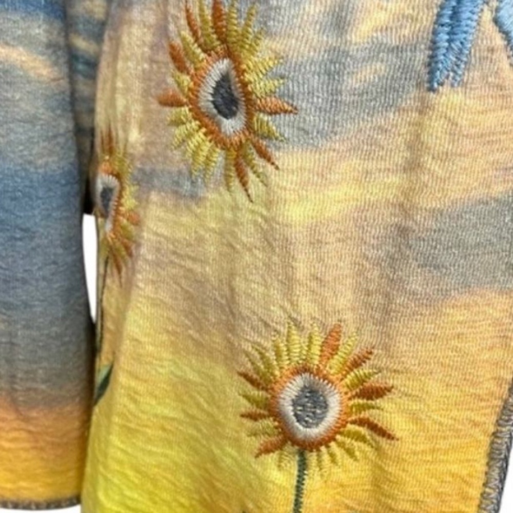Johnny Was Sunflower sweater ultra RARE NWT - Picture 3 of 12